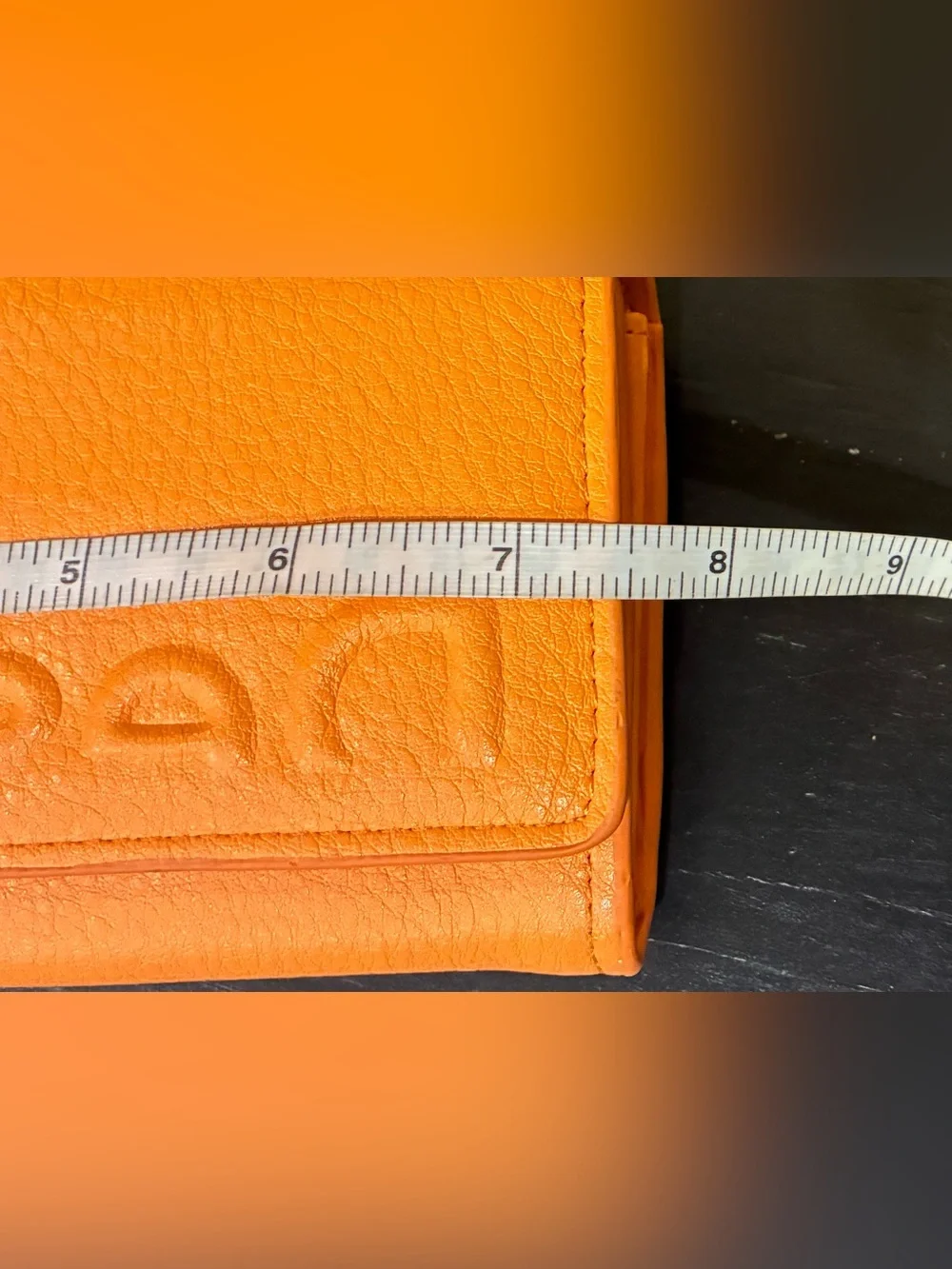 Desigual Wallet Half Logo Mariona Flap Wallet /ID Case Faux Leather Orange